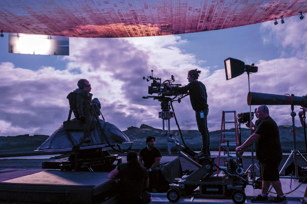 The Virtual Production Studio on the set of The Mandalorian.